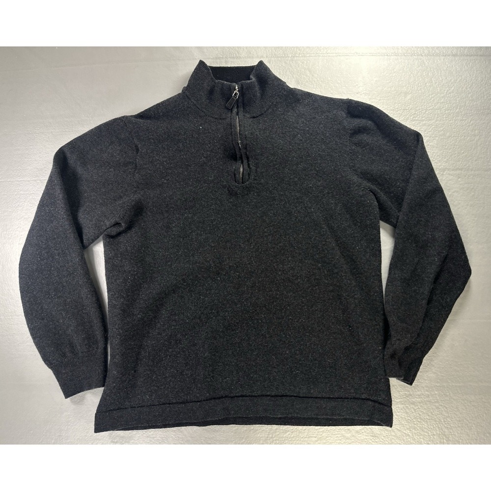 Pronto Uomo Sweater Mens 2XLT 100% Merino Wool Extra Fine Luxury Classic 1/4 Zip
